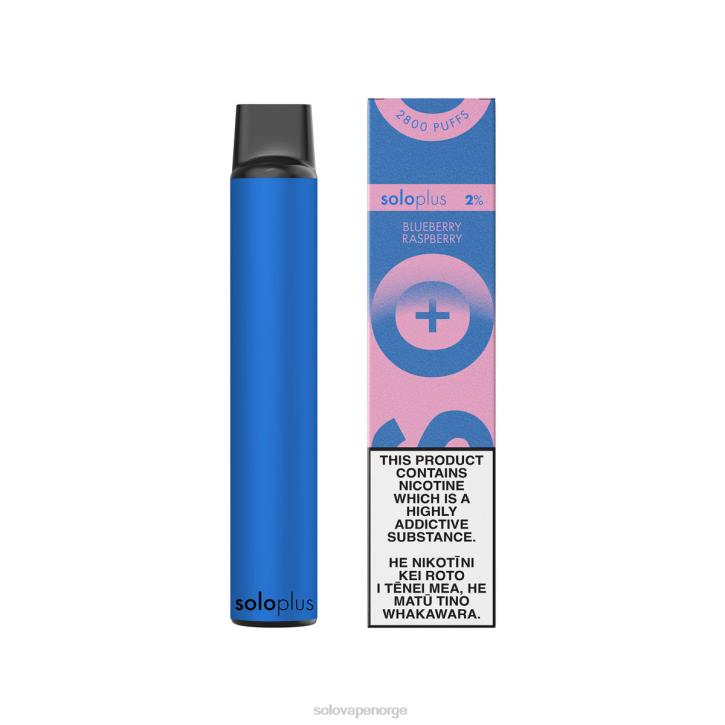 Solo Plus engangs vape paradis samling blåbær bringebær JR2239 | Solo Disposable Vape Review