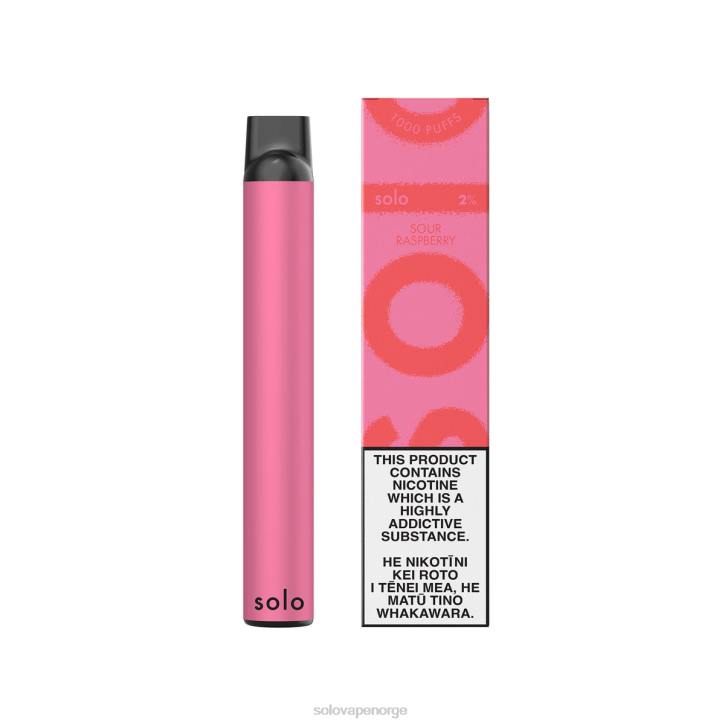 Solo engangs vape syrlig bringebær JR2213 | Solo Vape Nicotine Levels