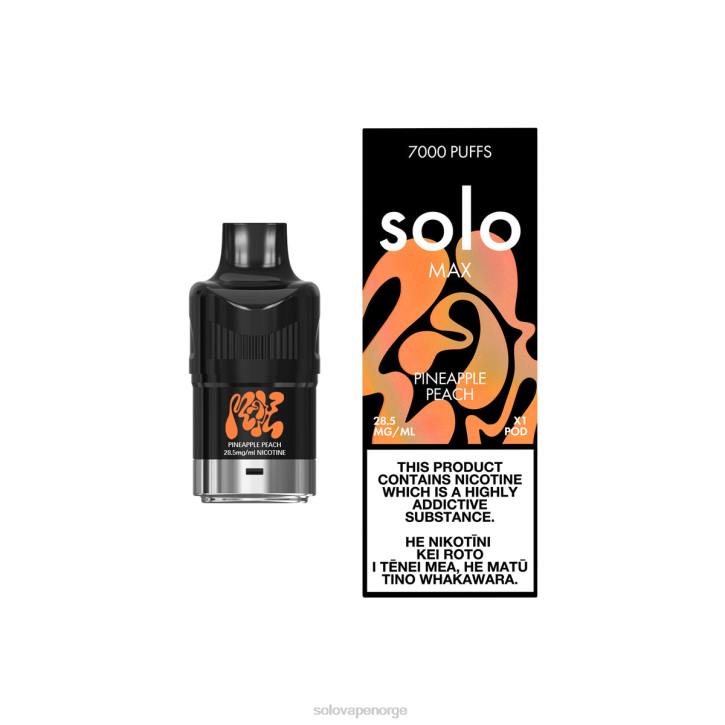 Solo MAX pod ananas fersken JR2285 | Solo Vape Nicotine Levels