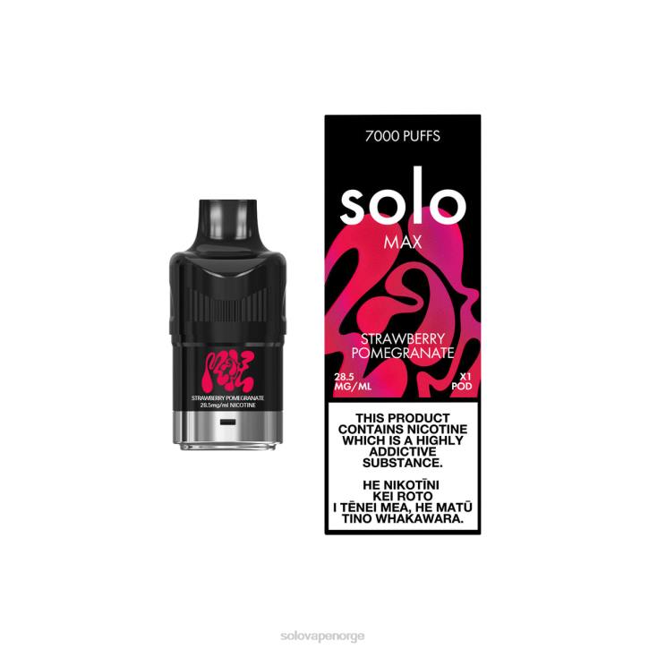 Solo MAX pod jordbær granateple JR2284 | Solo Vape Puffs