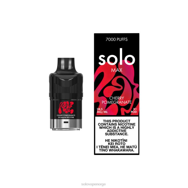 Solo MAX pod kirsebær granateple JR2283 | Solo Vape Pris